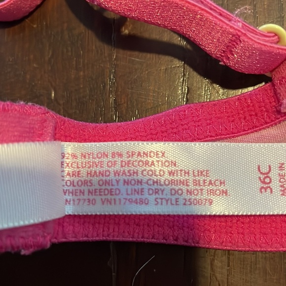 Women's Xhilaration Push Up Bra Lingerie With Hearts 36C - Picture 15 of 15